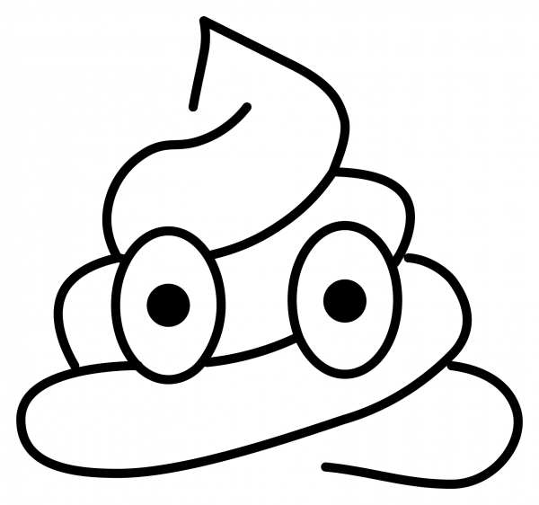 Pile of Poo Emoji coloring page - ColouringPages