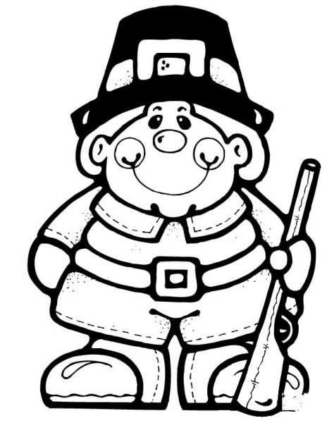 Pilgrim Boy  coloring page image