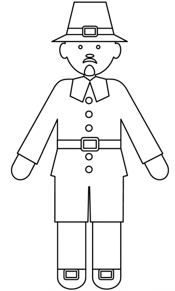 Pilgrim coloring page image
