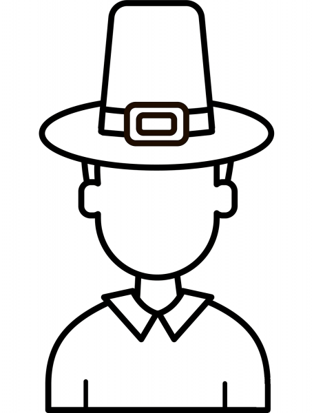 Pilgrim coloring page image
