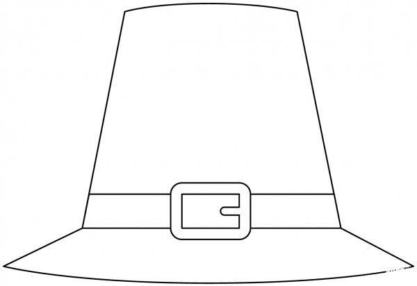 Pilgrim Hat coloring page image