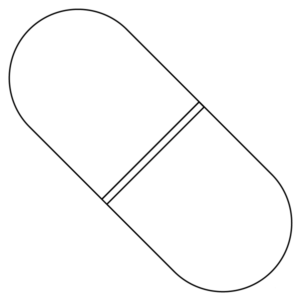 Pill Emoji coloring page image