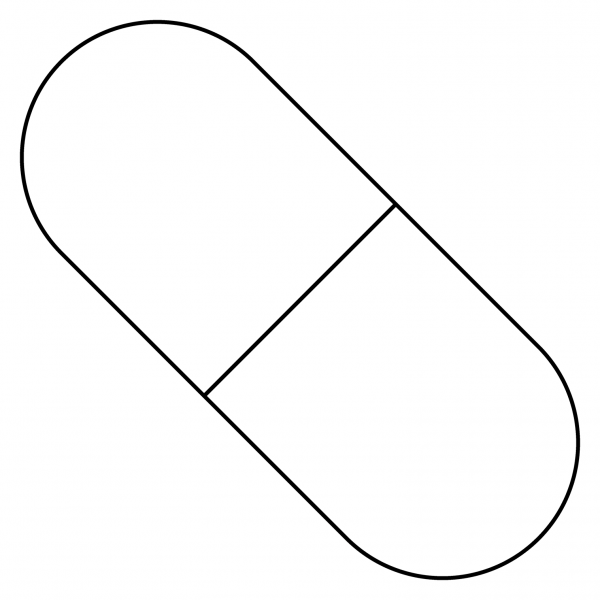 Pill Emoji coloring page image
