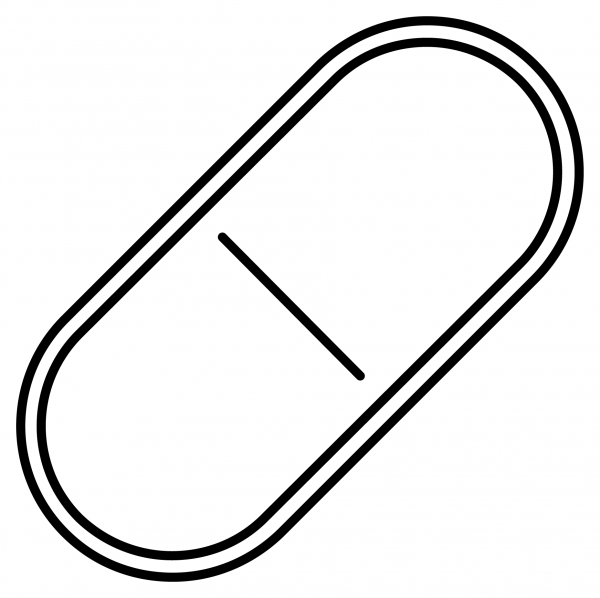 Pill Emoji coloring page image