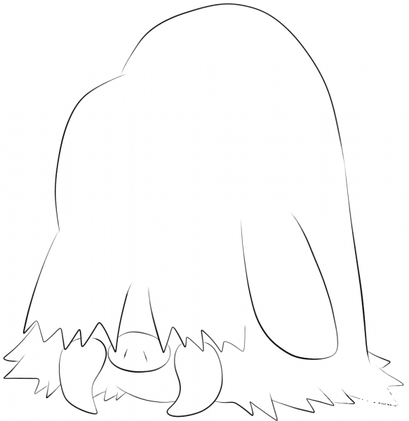 Piloswine coloring page image