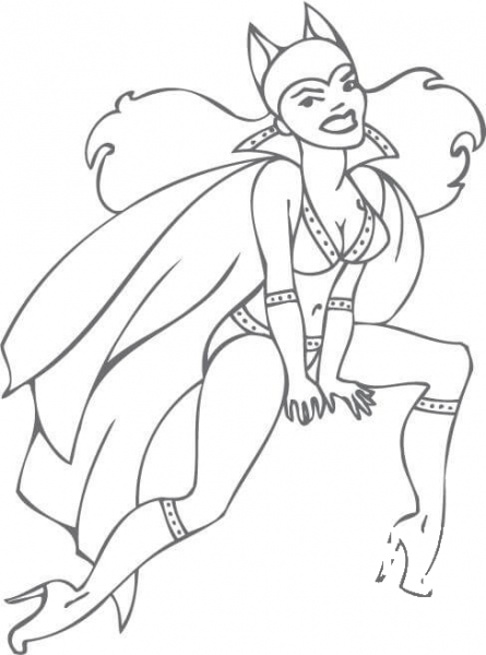 Pin-up Batgirl coloring page image