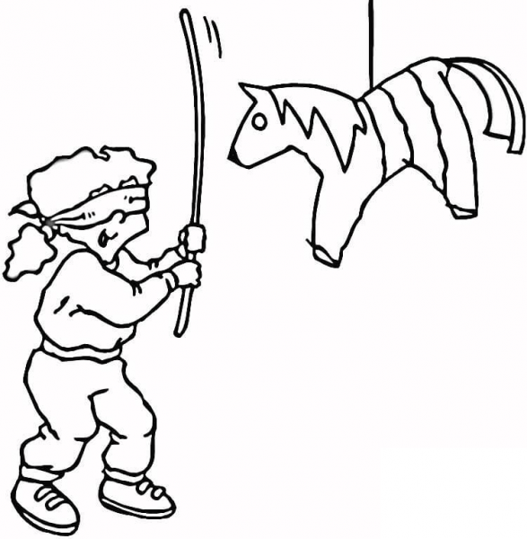 Pinata  coloring page image