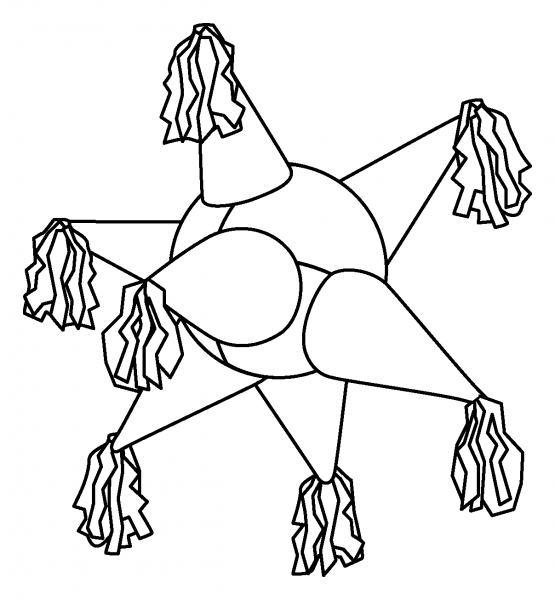 Pinata Emoji coloring page image