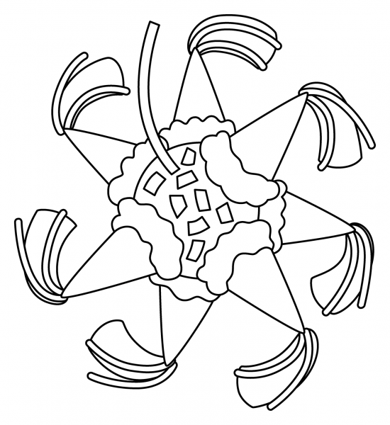 Pinata Emoji coloring page image