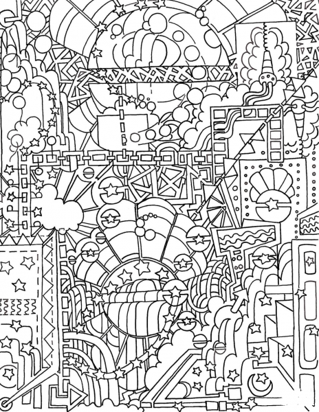 Pinball Doodle coloring page image