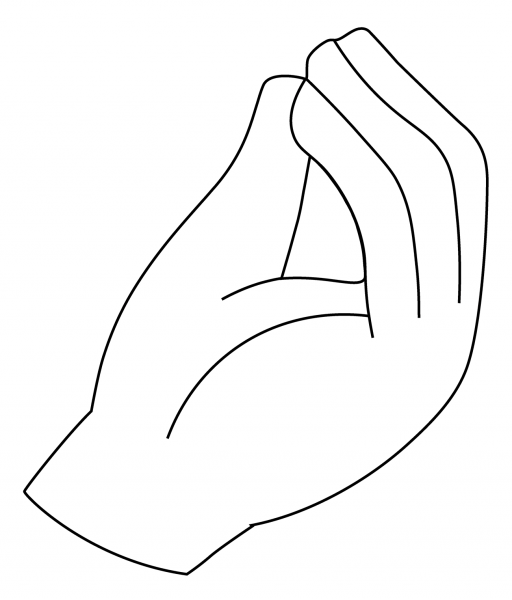 Pinched Fingers Emoji coloring page image