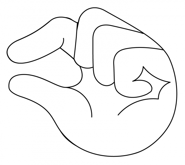 Pinching Hand Emoji coloring page image