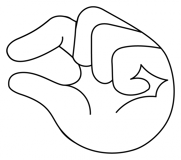 Pinching Hand Emoji coloring page image
