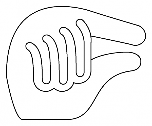 Pinching Hand Emoji coloring page image