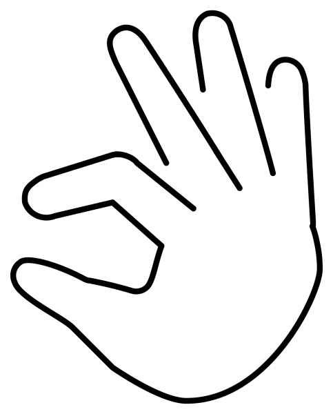Pinching Hand Emoji coloring page image
