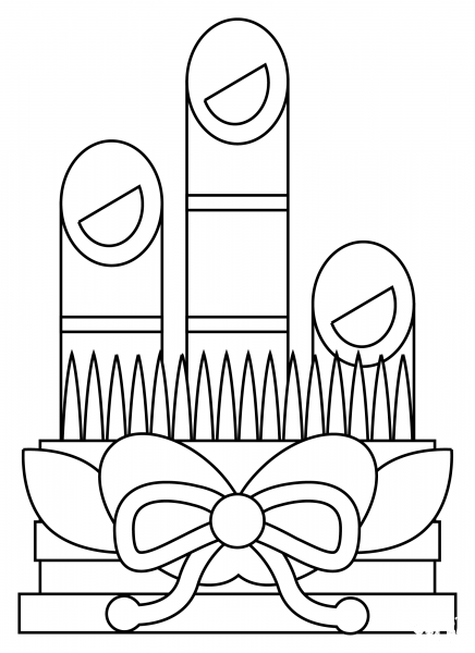 Pine Decoration coloring page image