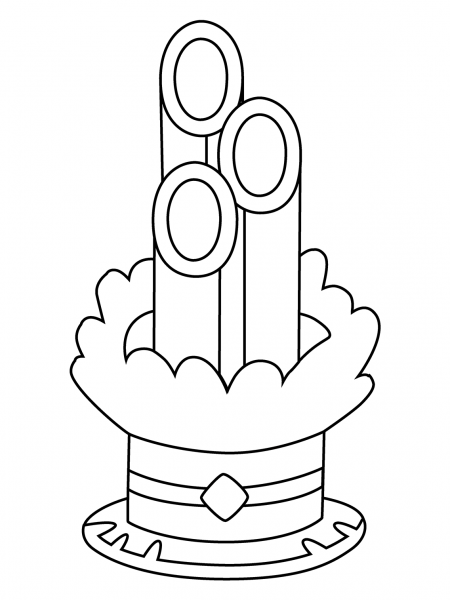 Pine Decoration Emoji coloring page image