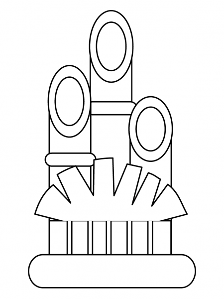 Pine Decoration Emoji coloring page image