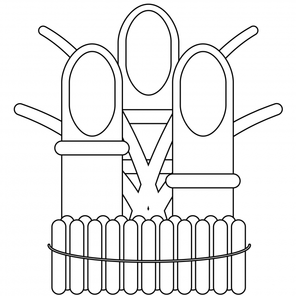 Pine Decoration Emoji coloring page image