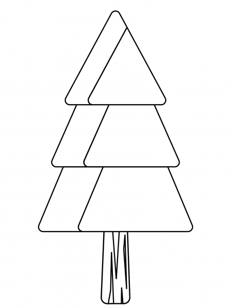 Pine Tree coloring page image