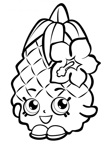 Pineapple Crush Shopkin coloring page image
