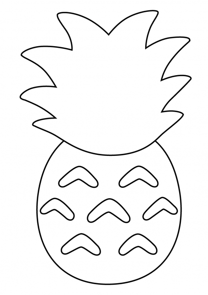 Pineapple Emoji coloring page image