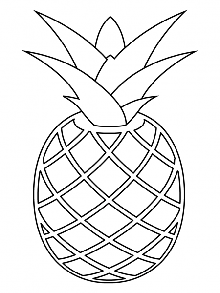 Pineapple Emoji coloring page image