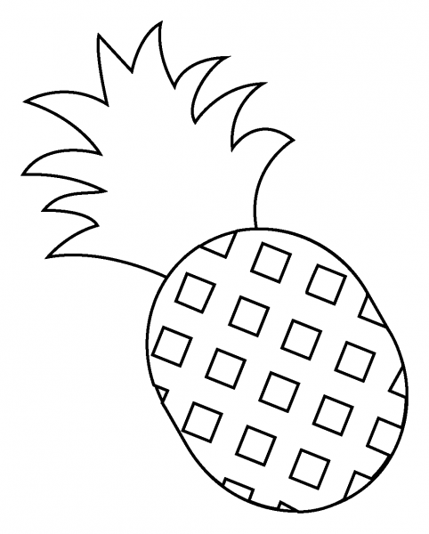 Pineapple Emoji coloring page image
