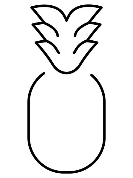 Pineapple Emoji coloring page image