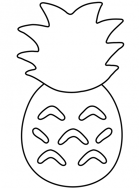 Pineapple Emoji coloring page image