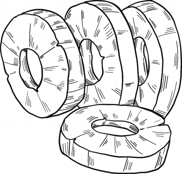 Pineapple Rings coloring page image