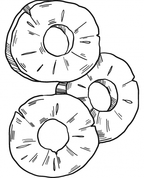 Pineapple Rings coloring page image