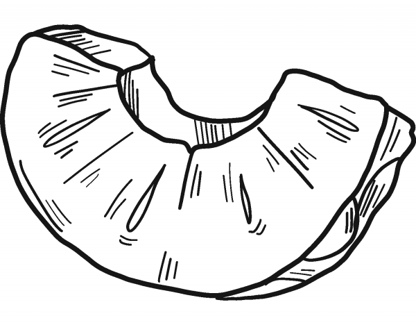 Pineapple Slice coloring page image