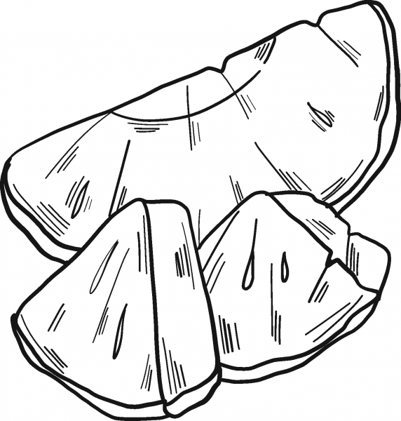 Pineapple Slices  coloring page image