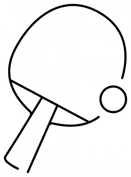 Ping Pong Emoji coloring page image