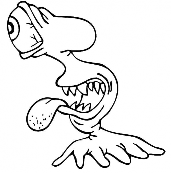 Pink Cyclop  coloring page image