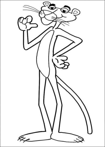Pink Panther coloring page image
