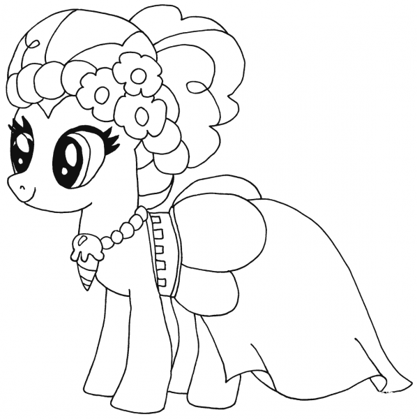 Pinkie Pie coloring page image
