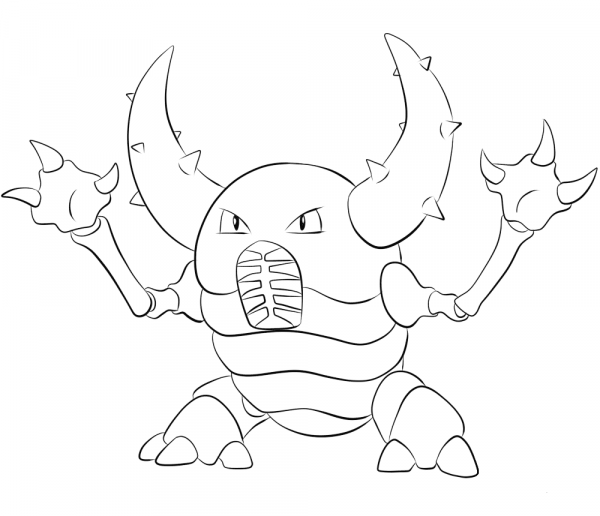 Pinsir coloring page image