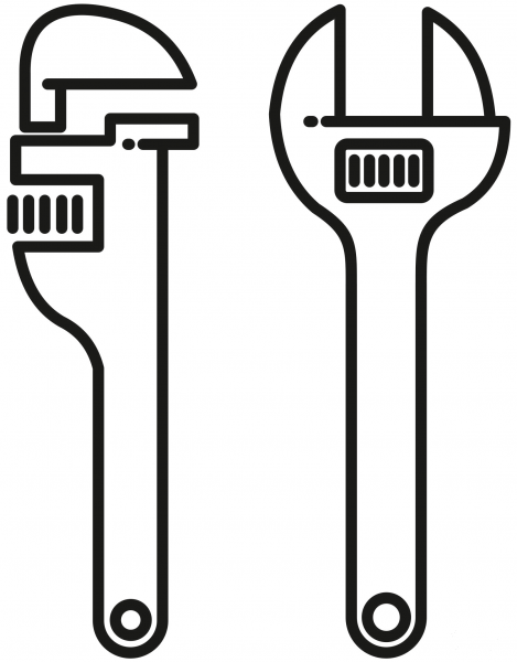 Pipe Wrench coloring page image