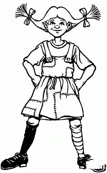 Pippi Longstocking  coloring page image