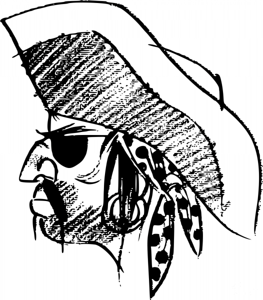 Pirate coloring page image