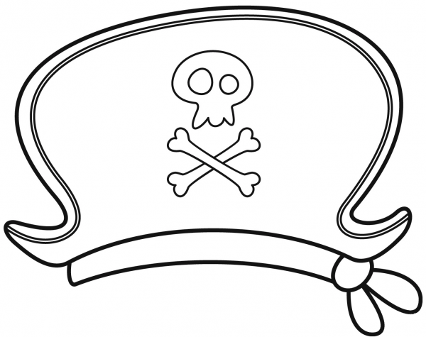 Pirate Hat coloring page image