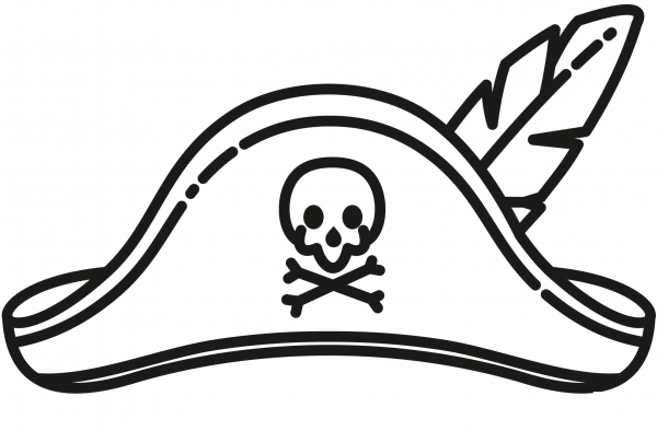 Pirate Hat coloring page image