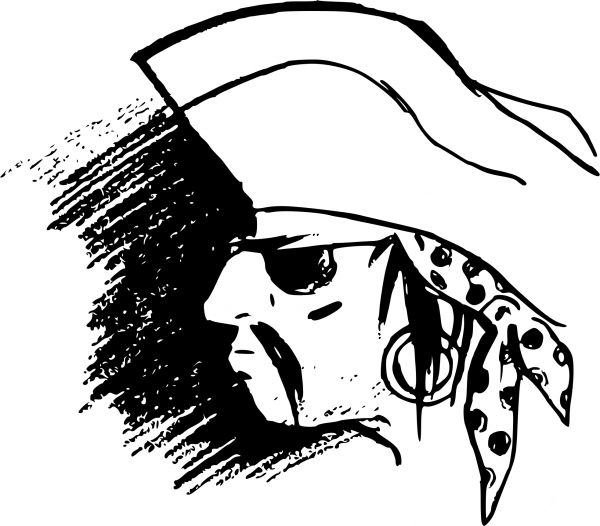 Pirate Head coloring page image