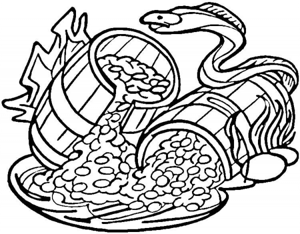 Pirate’s Treasure coloring page image