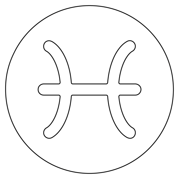 Pisces Emoji coloring page image