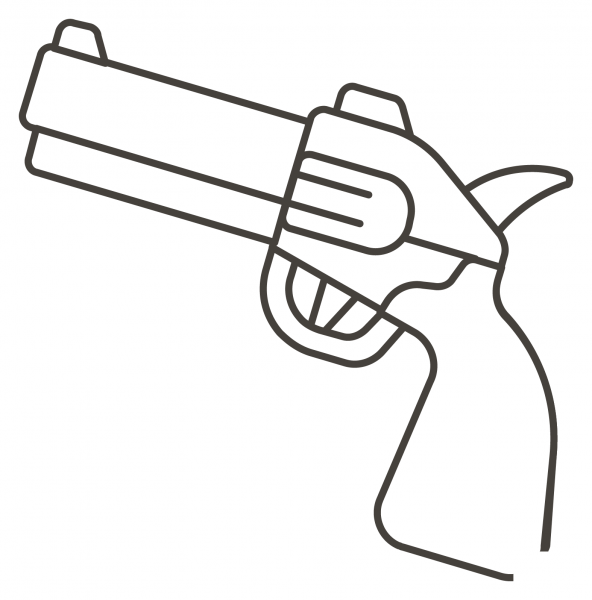 Pistol coloring page image
