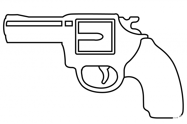 Pistol Emoji coloring page image