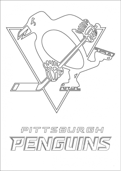 Pittsburgh Penguins Logo coloring page image